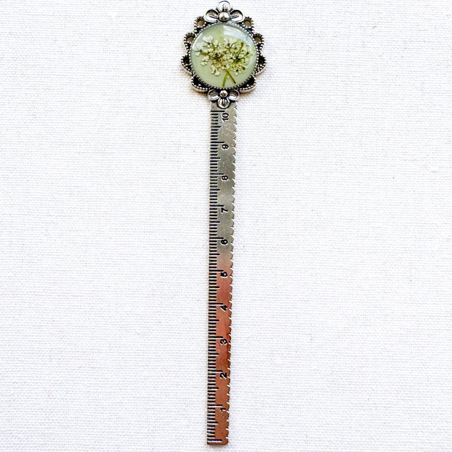 Heidi Pressed Flower Bookmark | Silver