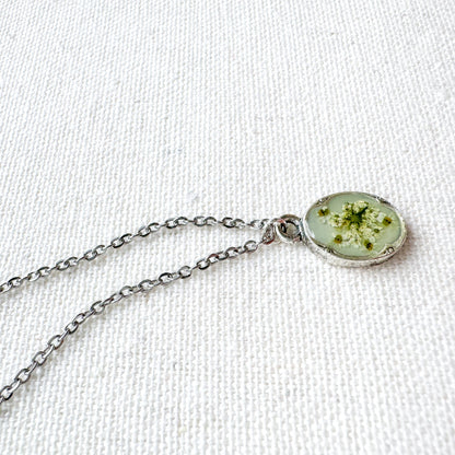 Heidi Pressed Flower Necklace | Silver