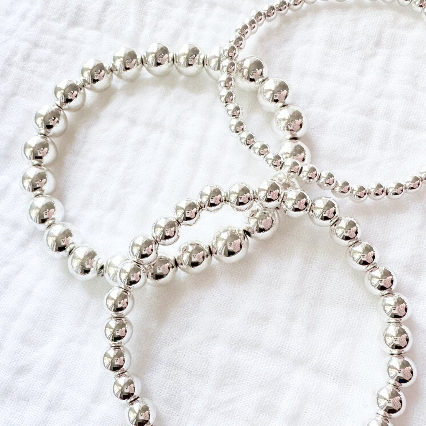 Hematite Dainty Bracelet | Silver