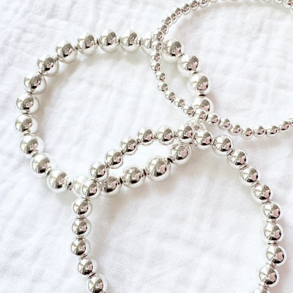 Hematite Dainty Bracelet | Silver