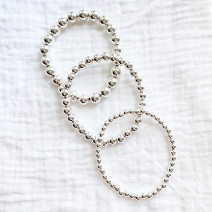 Hematite Dainty Bracelet | Silver
