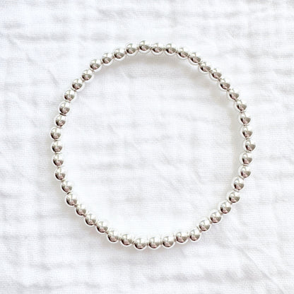 Hematite Dainty Bracelet | Silver