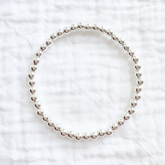 Hematite Dainty Bracelet | Silver