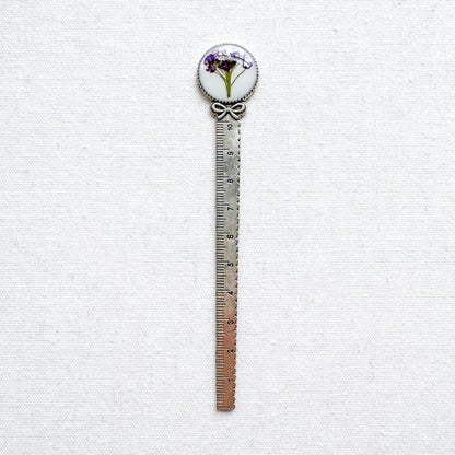 Jane Pressed Flower Bookmark | Silver