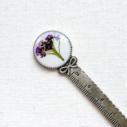 Jane Pressed Flower Bookmark | Silver