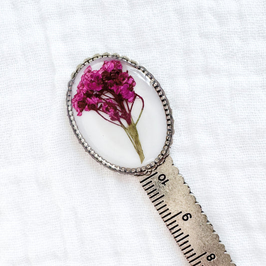 Jane Pressed Flower Bookmark | Silver