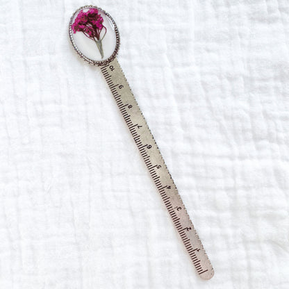 Jane Pressed Flower Bookmark | Silver