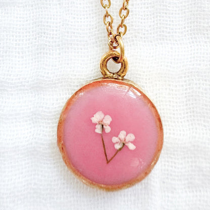 Joanne Coin Pressed Flower Necklace | Gold