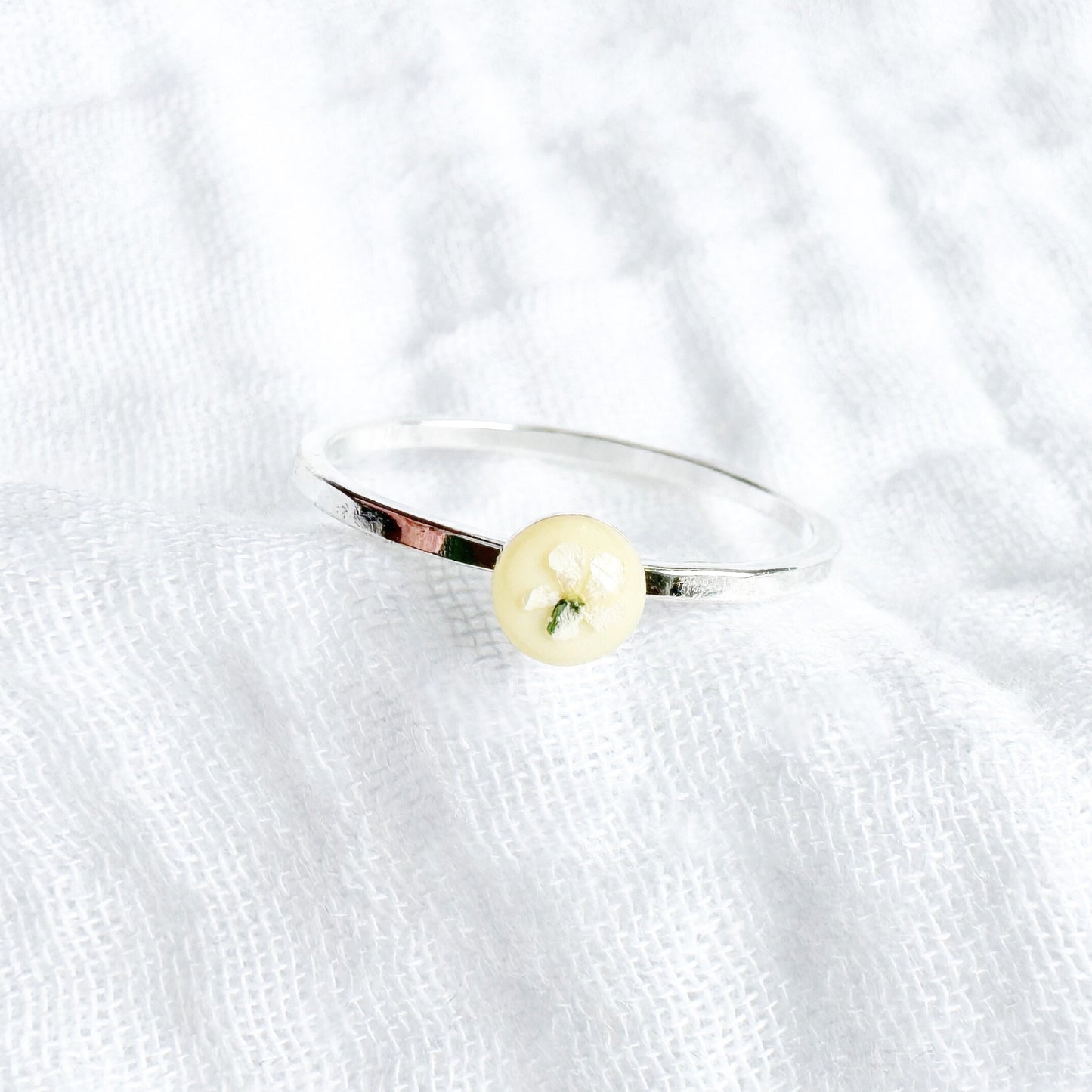 Joyce Pressed Flower Ring | Silver