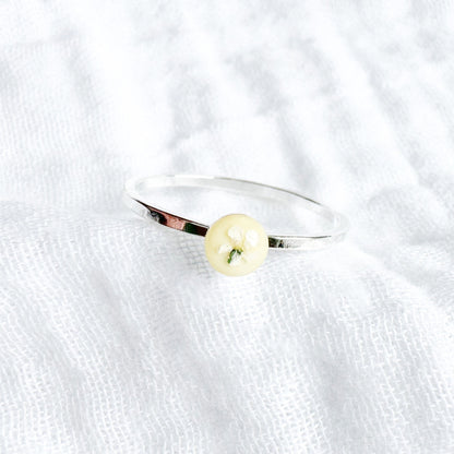 Joyce Pressed Flower Ring | Silver