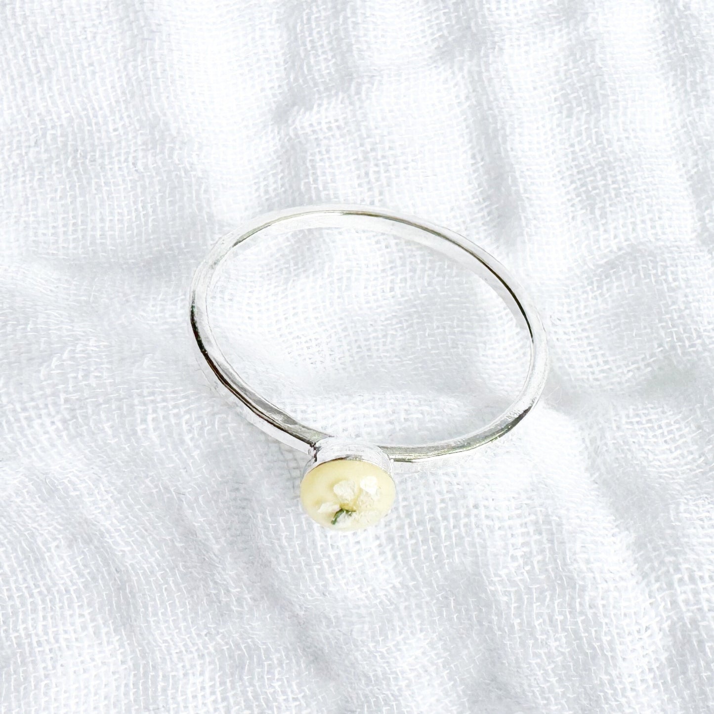 Joyce Pressed Flower Ring | Silver