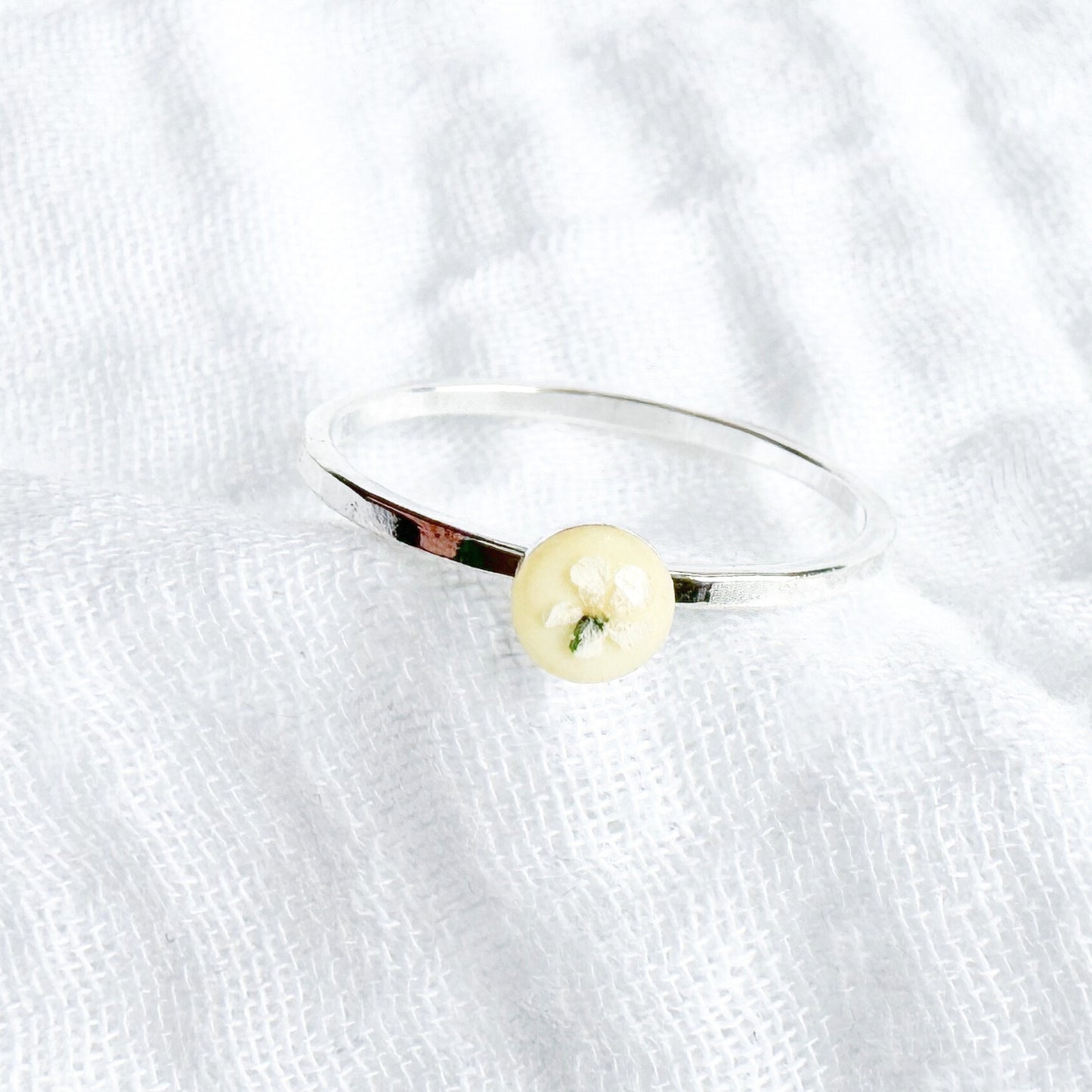 Joyce Pressed Flower Ring | Silver