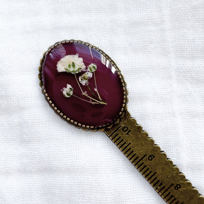 Juliet Pressed Flower Bookmark | Bronze