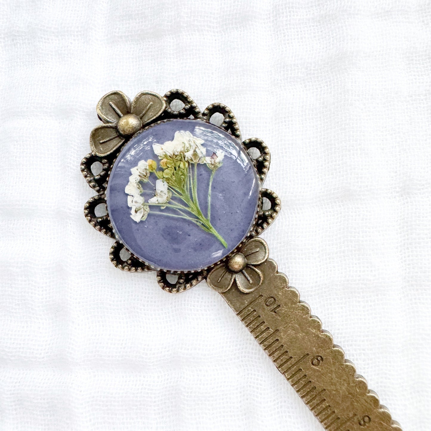 Laurel Pressed Flower Bookmark | Bronze