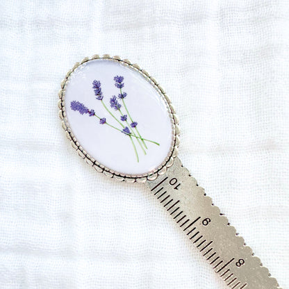 Botanical Lavender Bookmark | Silver