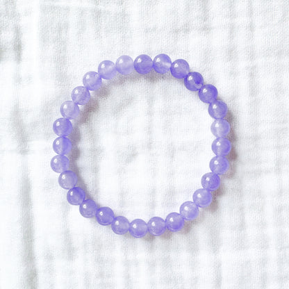 Lavender Chalcedony Gemstone Bracelet