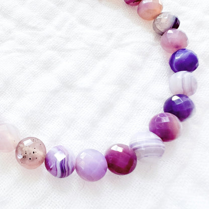 Lavender Haze Gemstone Bracelet | Gold