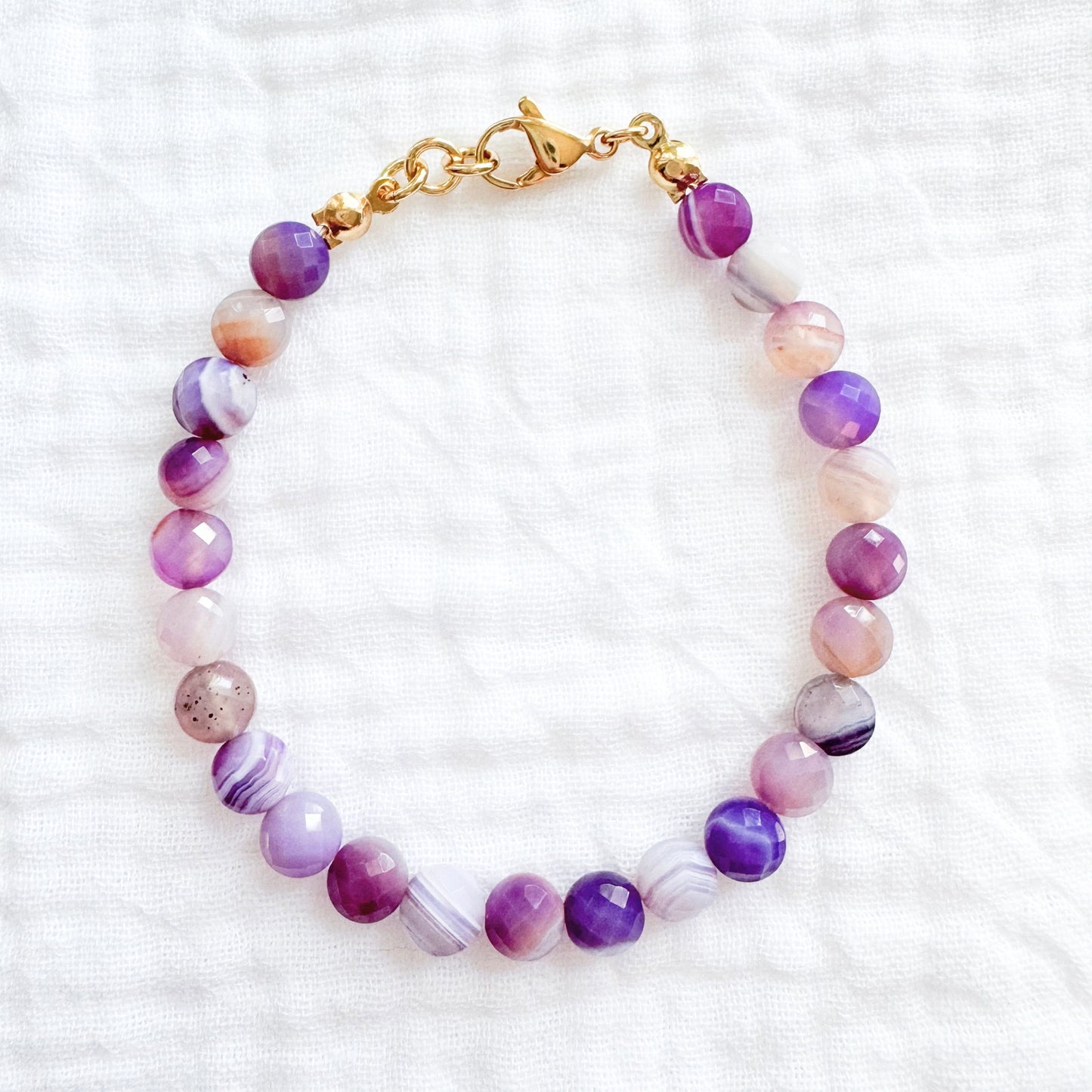 Lavender Haze Gemstone Bracelet | Gold