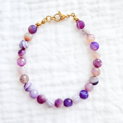 Lavender Haze Gemstone Bracelet | Gold