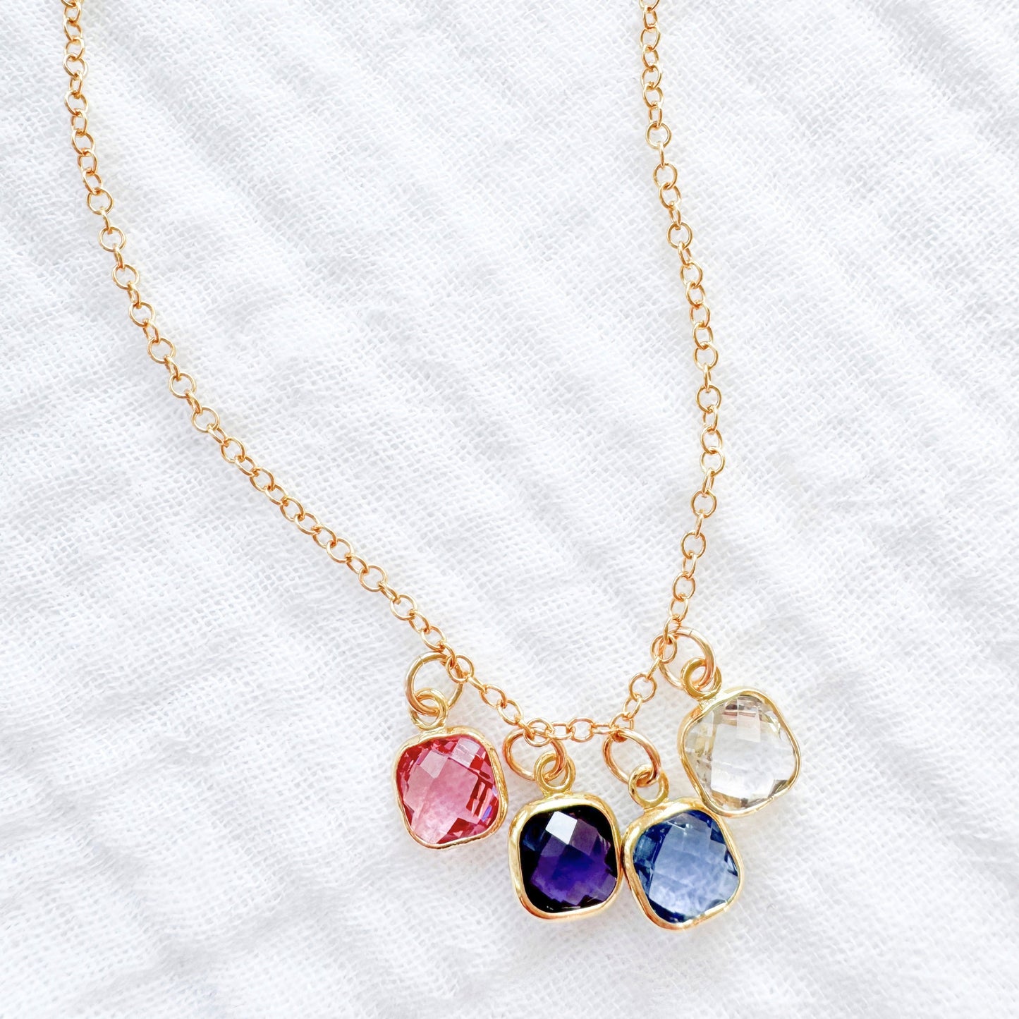 Legacy Necklace, Gold | *Custom Birthstones*