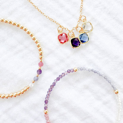 Constellation Bracelet, Gold | *Custom Birthstones*