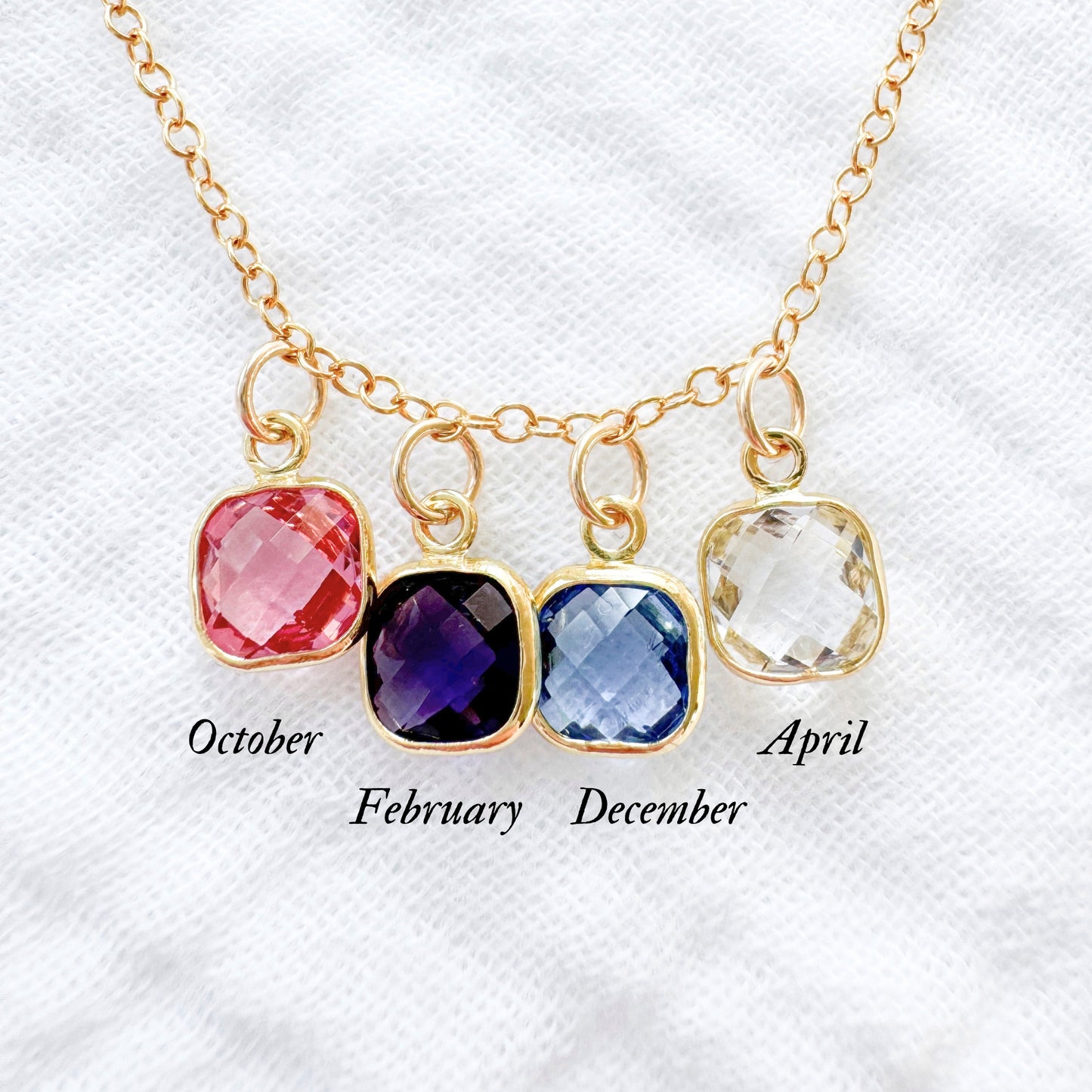 Legacy Necklace, Gold | *Custom Birthstones*