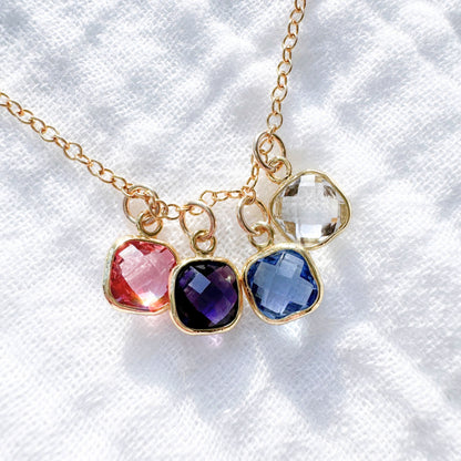 Legacy Necklace, Gold | *Custom Birthstones*