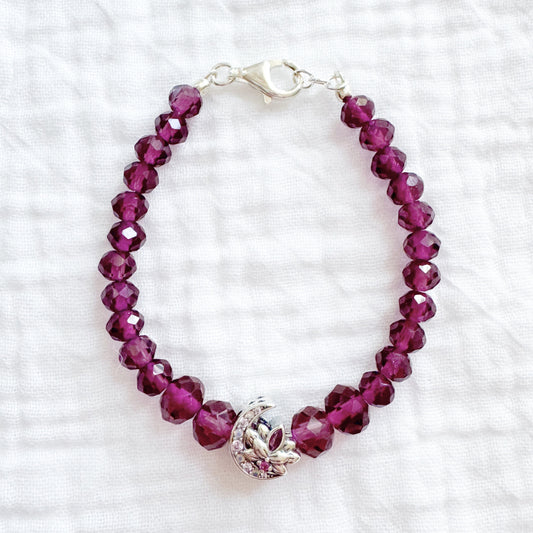 Moonlight Lotus Bracelet | Silver