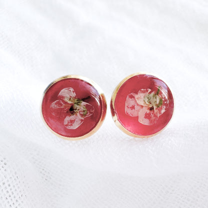 Lucille Pressed Flower Earrings | Gold