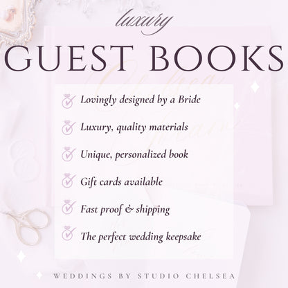 Wedding Guest Book | Custom Foil Embossed Guestbook