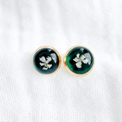 Mackenzie Pressed Flower Earrings | Gold
