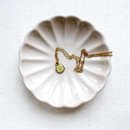 Maisy Pressed Flower Necklace | Gold