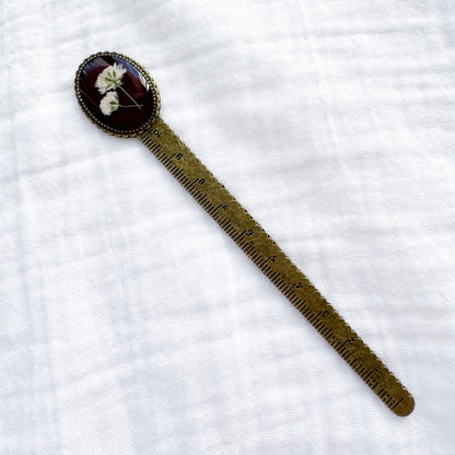 Lorraine Pressed Flower Bookmark | Bronze