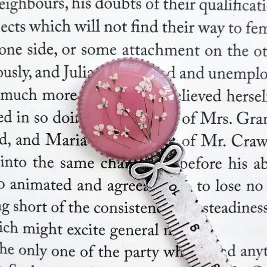 Marianne Pressed Flower Bookmark | Silver