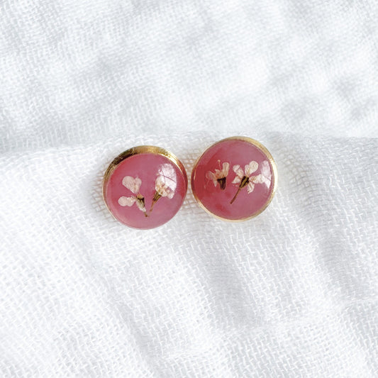 Marianne Pressed Flower Earrings | Gold