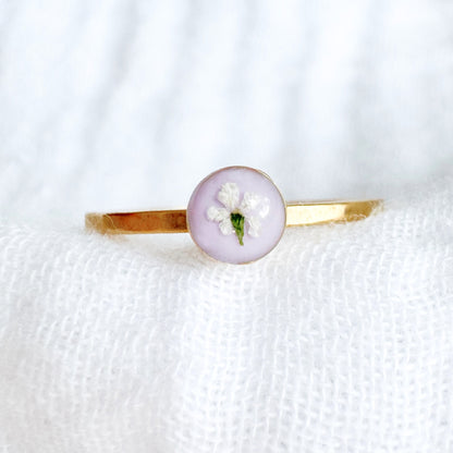 Mary Pressed Flower Ring | Gold