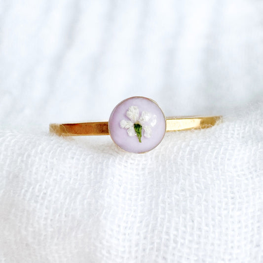 Mary Pressed Flower Ring | Gold