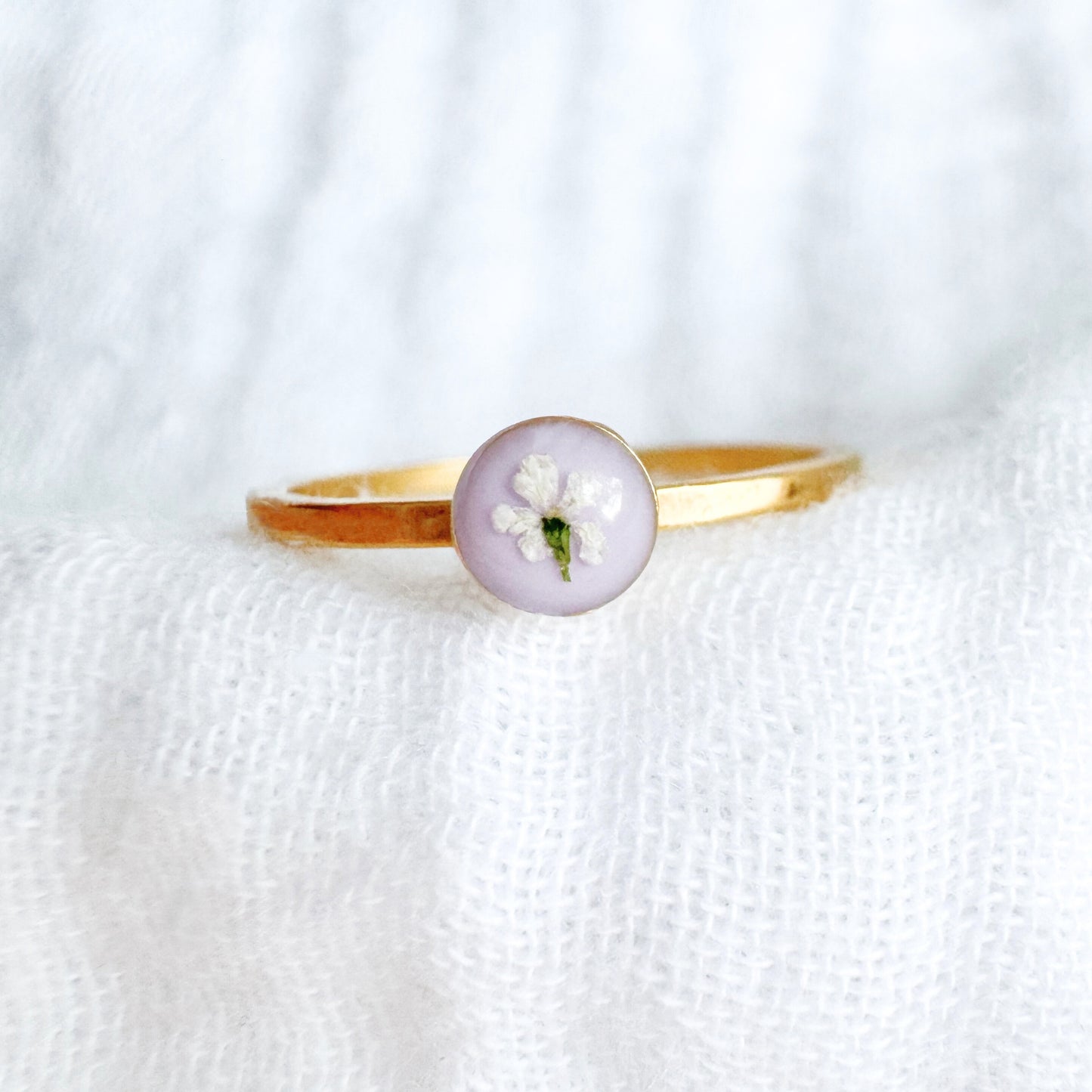 Mary Pressed Flower Ring | Gold