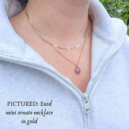 Toile de papillon Mini Ornate Necklace | Gold