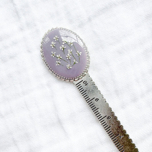 Molly Pressed Flower Bookmark | Silver