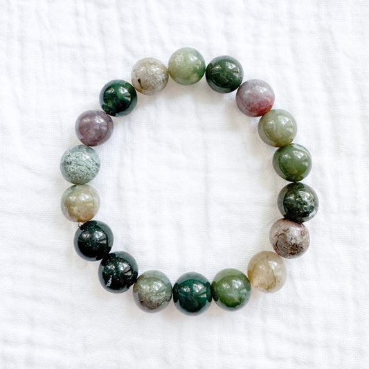 Moss Agate Gemstone Bracelet