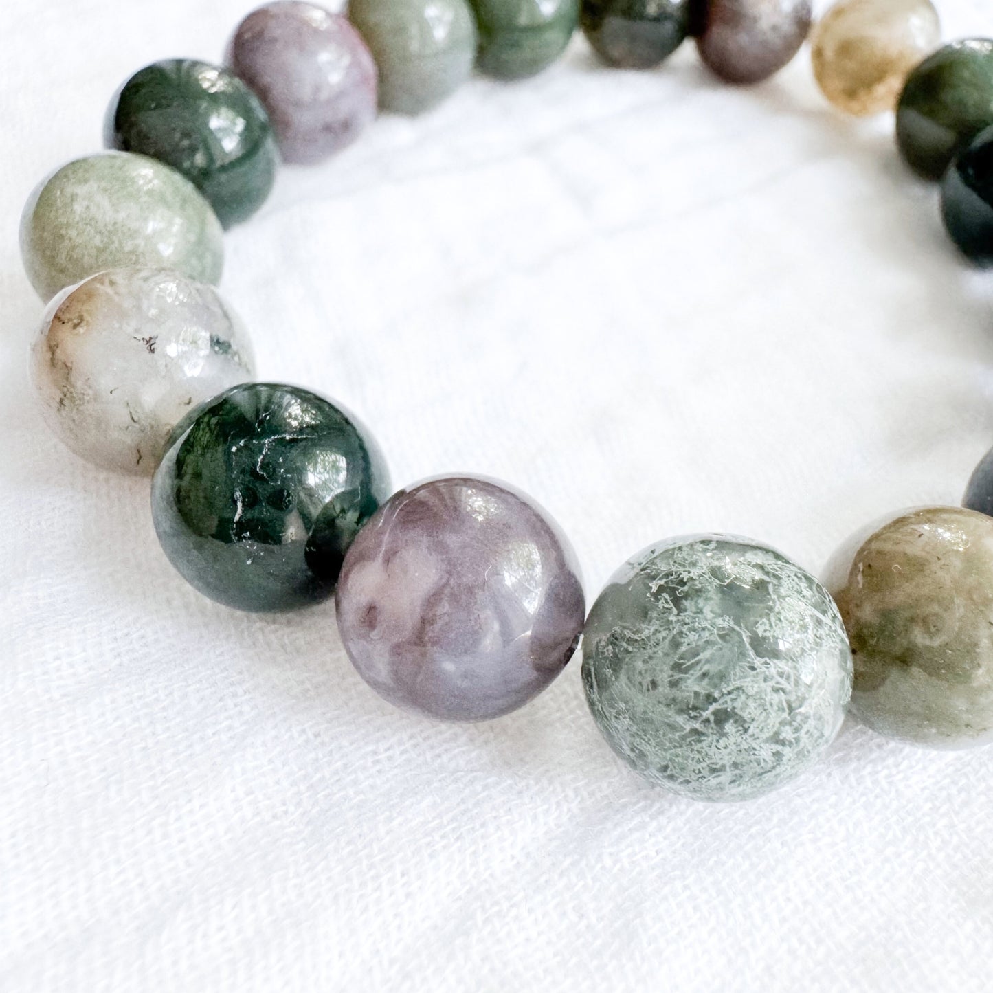 Moss Agate Gemstone Bracelet
