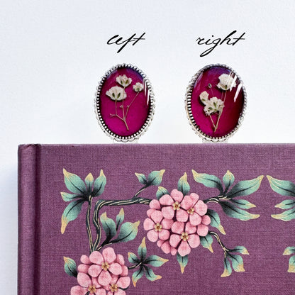 Natalie Pressed Flower Bookmark | Silver