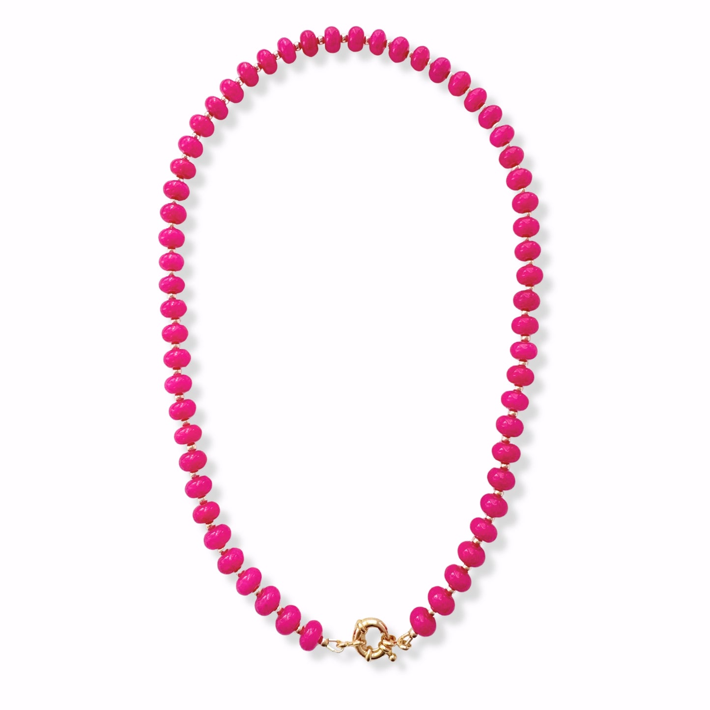 Nicole Jade Gemstone Necklace | Gold