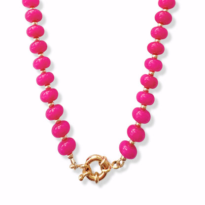 Nicole Jade Gemstone Necklace | Gold