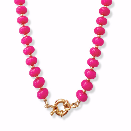 Nicole Jade Gemstone Necklace | Gold