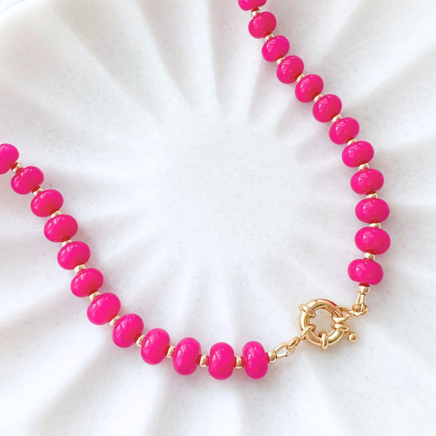 Nicole Jade Gemstone Necklace | Gold