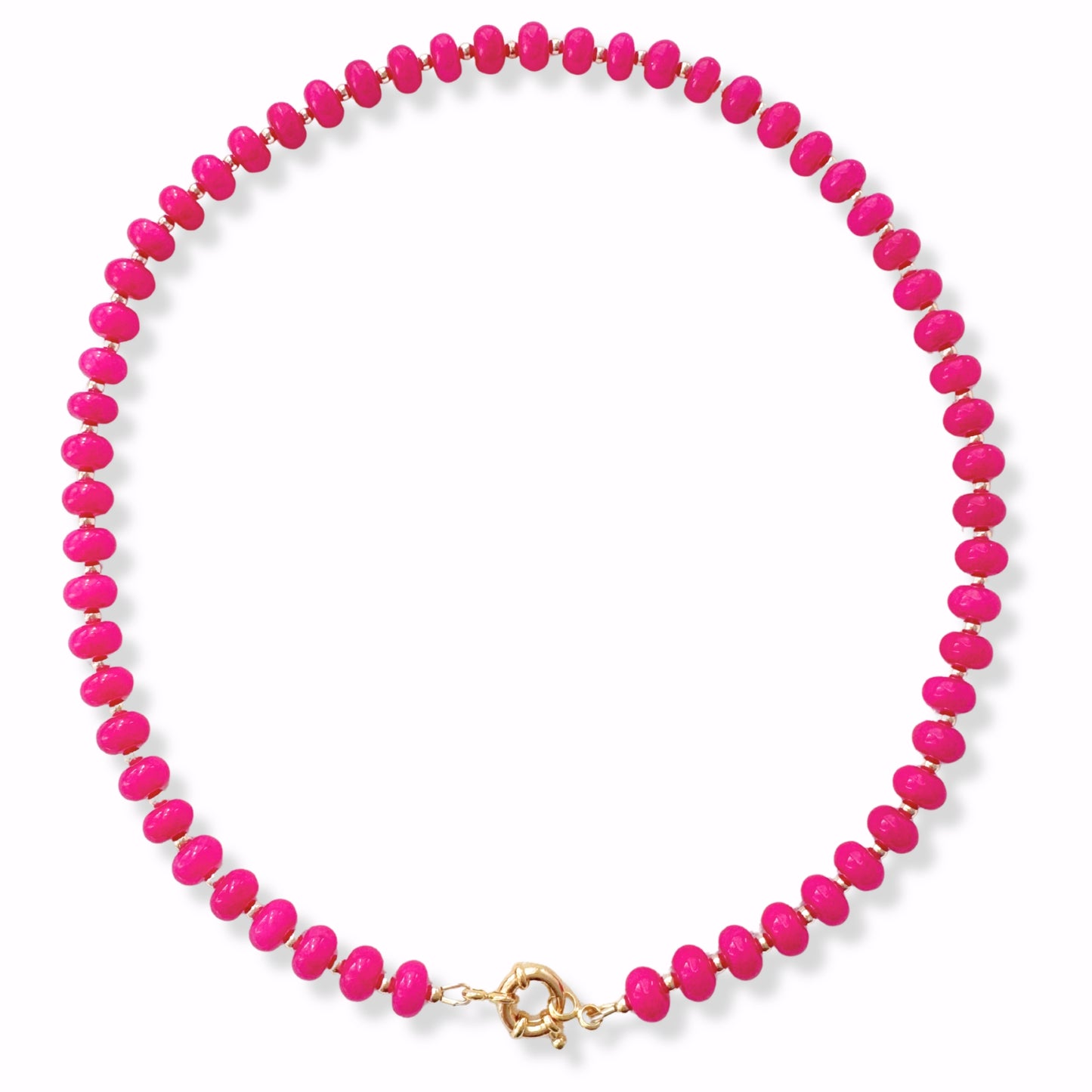 Nicole Jade Gemstone Necklace | Gold