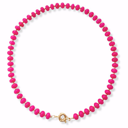Nicole Jade Gemstone Necklace | Gold