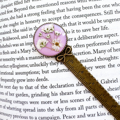Odette Pressed Flower Bookmark | Silver or Bronze